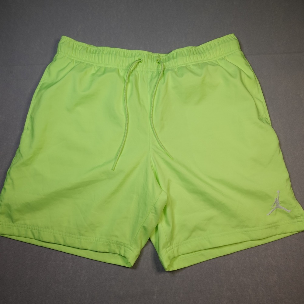 Jordan Swim Trunks Mens Large Green Lined Drawstring Athletic Basketball CZ4751